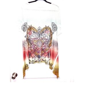 `T25182 Cocomo Woman Side Points Art Deco Tunic